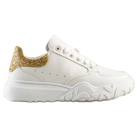 Small Swan Sneakers in ecopelle bianche bianco