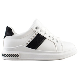 SHELOVET Scarpe da ginnastica casual bianca nero