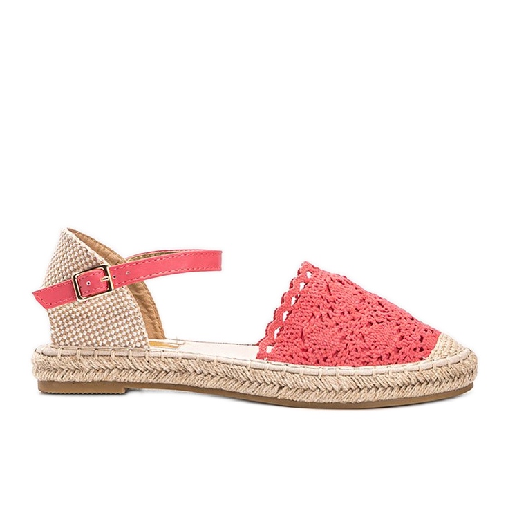 Espadrillas rosse con pizzo Baby rosso