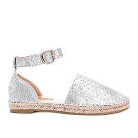 Espadrillas argentate con motivo a pelle di serpente Jordan argento