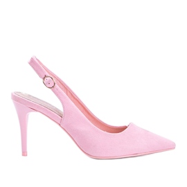 Décolleté in eco camoscio rosa su cintura Donna