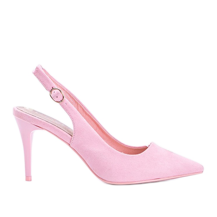 Décolleté in eco camoscio rosa su cintura Donna