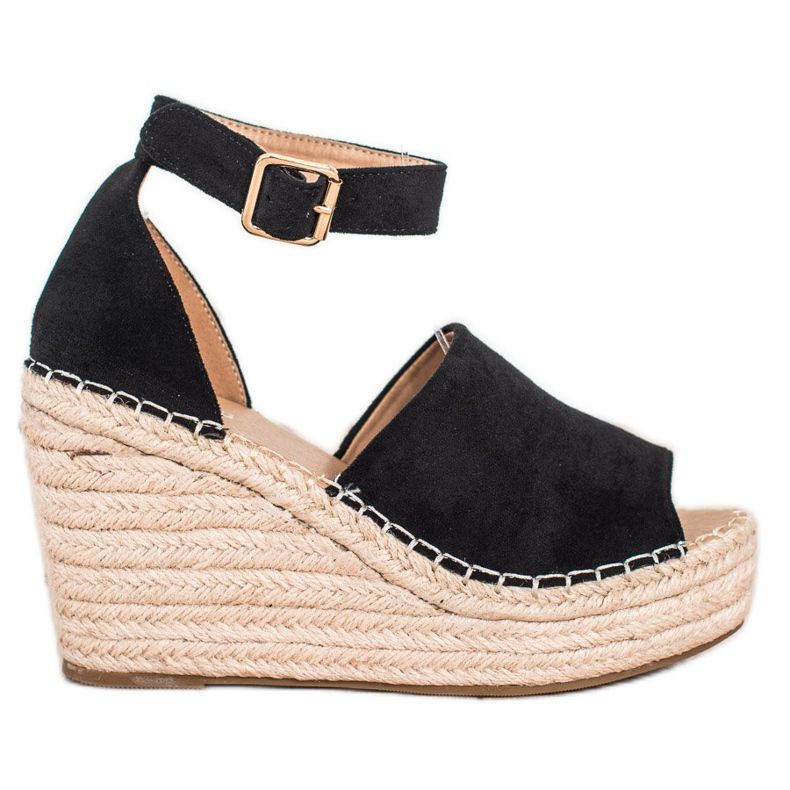 SHELOVET Sandali con zeppa neri nero