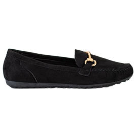 SHELOVET Mocassini in pelle scamosciata nero