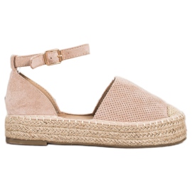 SHELOVET Espadrillas con fibbia beige