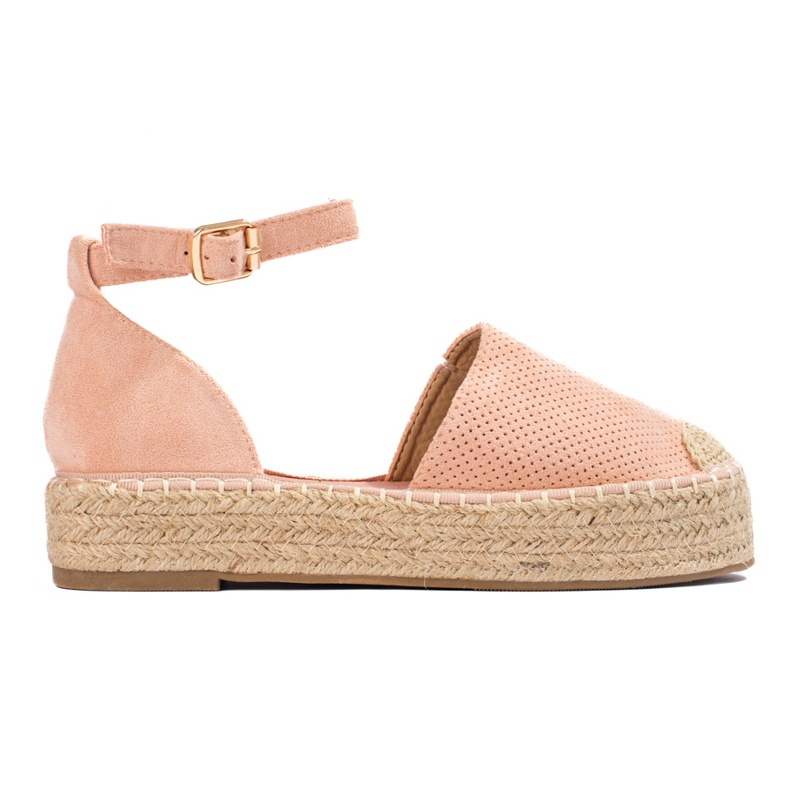 SHELOVET Espadrillas con fibbia rosa