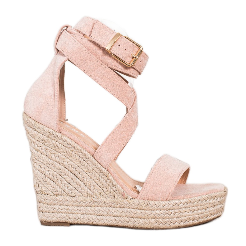 SHELOVET Sandali Espadrillas Con Fibbia rosa