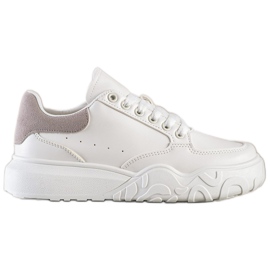 Small Swan Sneakers in ecopelle bianche bianco