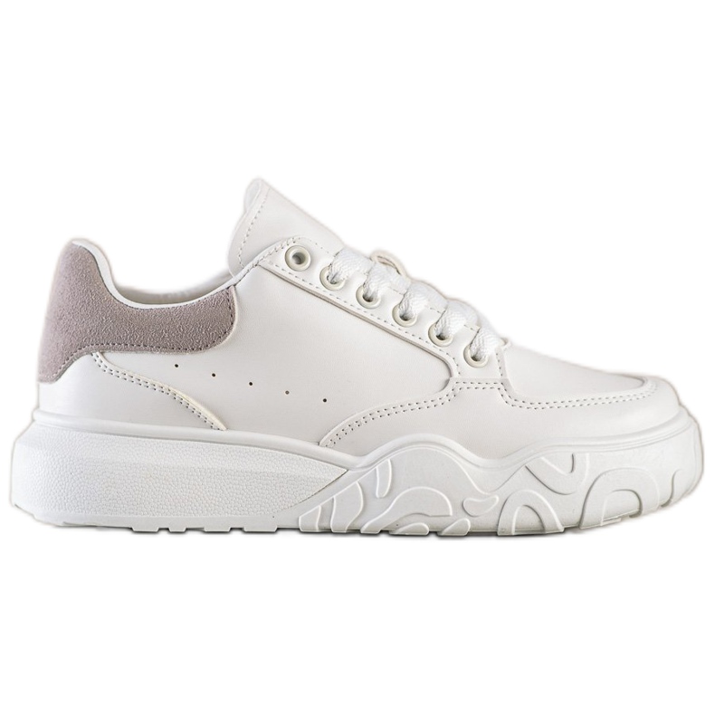 Small Swan Sneakers in ecopelle bianche bianca
