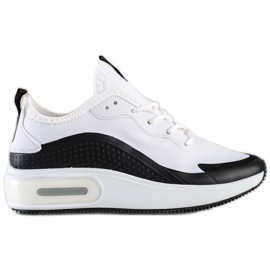 SHELOVET Sneakers sportive sulla piattaforma bianco nero