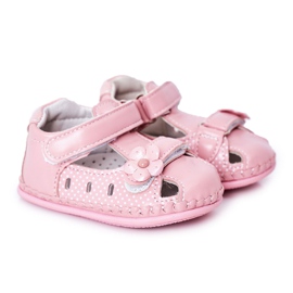 Apawwa Sandali per bambini con fiori rosa in velcro