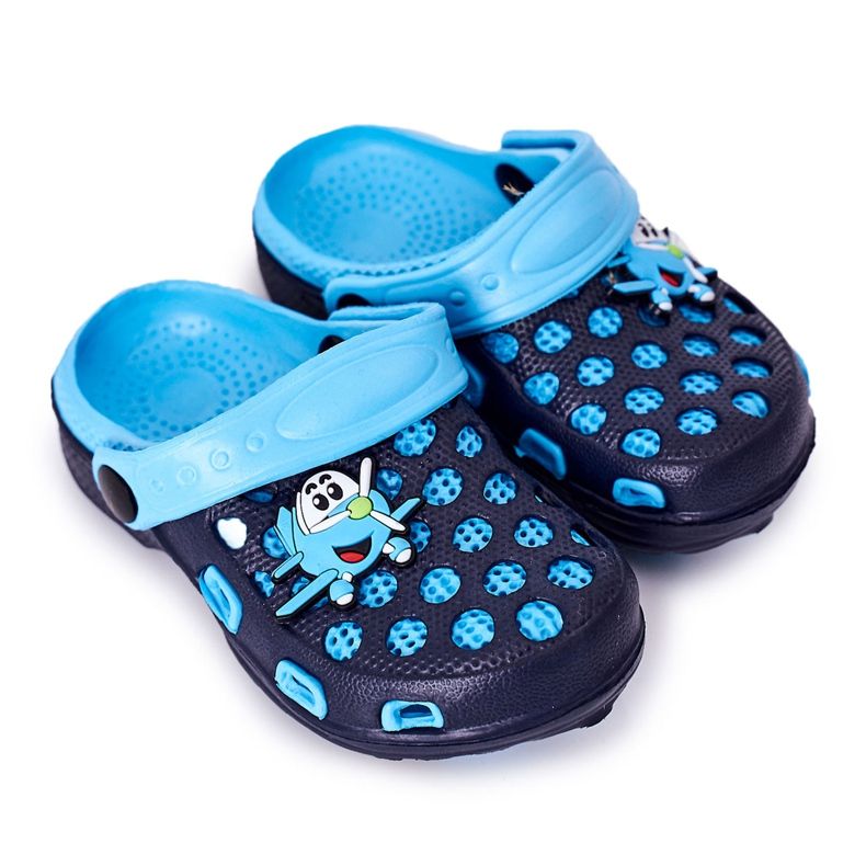 Pantofole in schiuma per bambini Crocs Navy Blue Jupiter blu navy