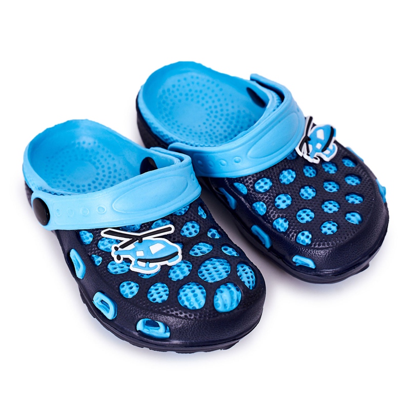 Pantofole in schiuma per bambini Crocs Navy Blue Jupiter blu navy