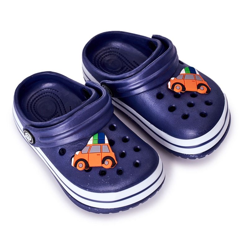 Pantofole in schiuma per bambini Crooks Navy Blue Lazy Day blu navy