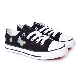 EVE Sneakers Bambini Nere Fairytales Con Farfalle nero