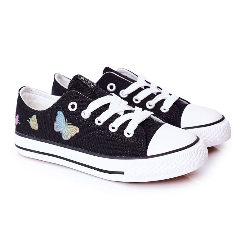 EVE Sneakers Bambini Nere Fairytales Con Farfalle nero