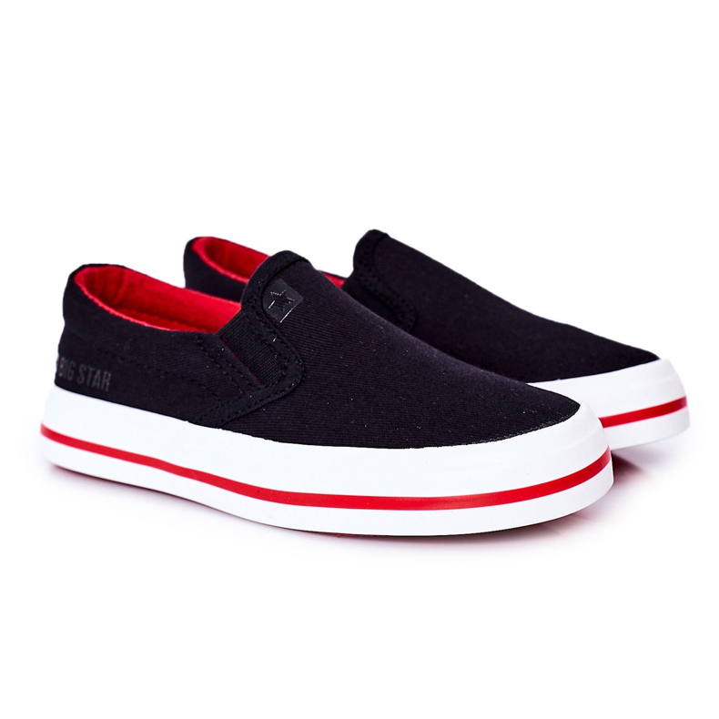 Sneakers Slip-On Big Star per bambini HH374013 Nere Slip-On nero