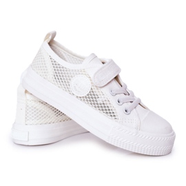 Sneakers Per Bambini Con Rete Big Star HH374014 Bianco