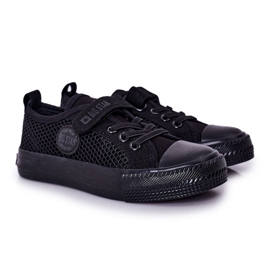 Sneakers da bambino nere con rete Big Star HH374015 nero