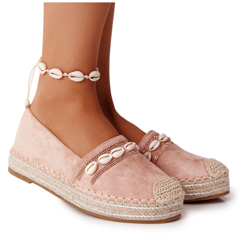 PG1 Espadrillas Sulla Piattaforma Con Conchiglia Rosa