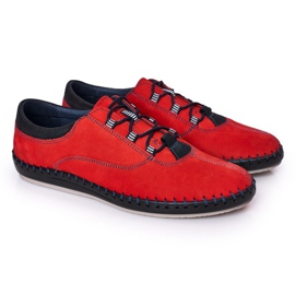 Bednarek Polish Shoes Scarpe da uomo in pelle Bednarek Red rosso