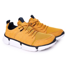 Scarpe sportive da uomo GOE HH1N4029 Sneakers gialle giallo