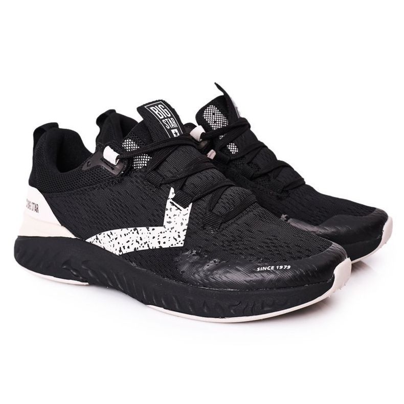 Scarpe sportive da uomo Memory Foam Big Star HH174236 Nero