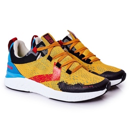 Scarpe sportive da uomo Memory Foam Big Star HH174237 Arancio arancia multicolore