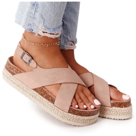 Sandali Sulla Piattaforma Di Sughero Big Star FF274A130 Beige