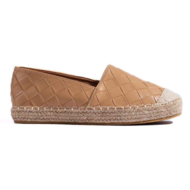 SHELOVET Espadrillas trapuntate marrone
