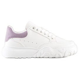 Small Swan Sneakers in ecopelle bianche bianco