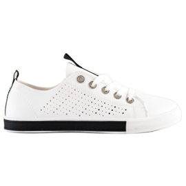 Bella Paris Sneakers Con Ecopelle bianca