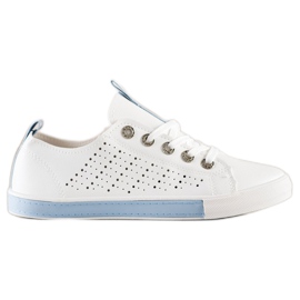 Bella Paris Sneakers Con Ecopelle bianca