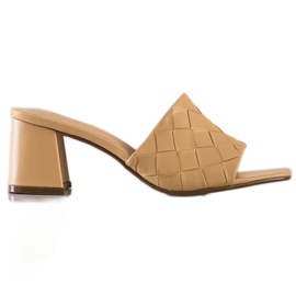 SHELOVET Infradito beige trapuntato