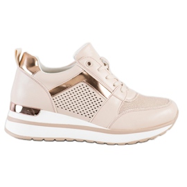 SHELOVET Sneakers Alla Moda Con Glitter rosa