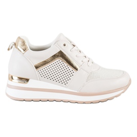SHELOVET Sneakers Alla Moda Con Glitter beige