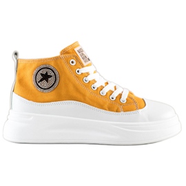 SHELOVET Sneakers Alte Gialle giallo
