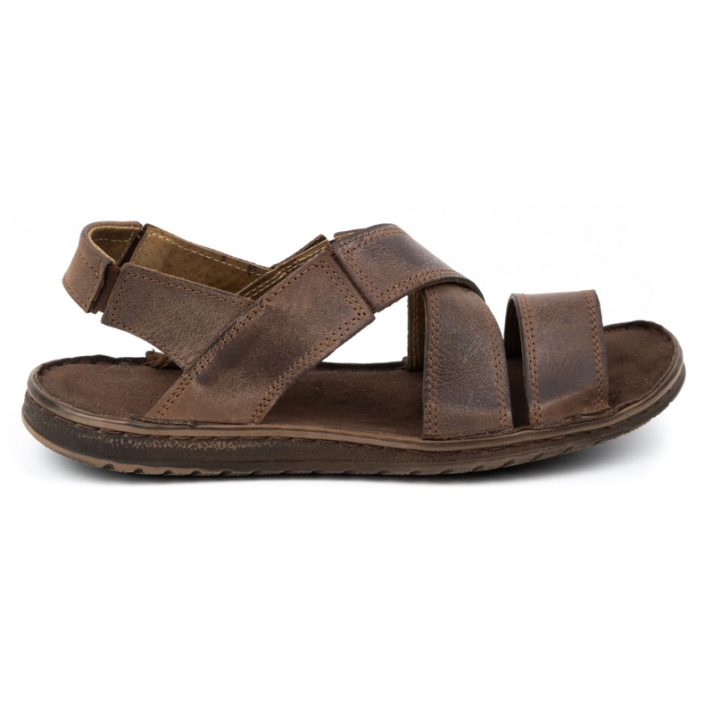 KOMODO Sandali in pelle da uomo marroni 882K marrone