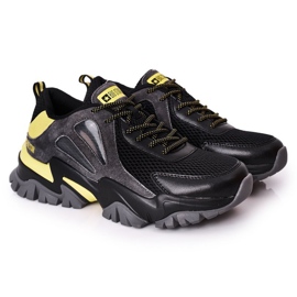 Scarpe sportive da uomo Memory Foam Big Star HH174278 Nero