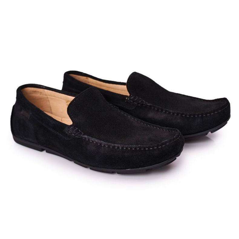 Mocassini casual in pelle scamosciata GOE HH1N4080 Nero