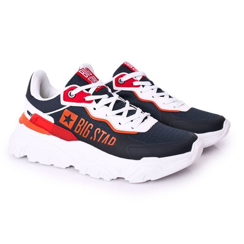 Scarpe Sportive Uomo Memory Foam Big Star HH174207 Blu Navy-Bianco multicolore