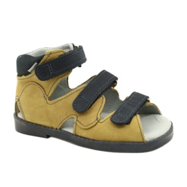 Mazurek Sandali in pelle alta preventiva 291 arancione grigio
