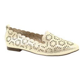 Ballerine traforate dorate Filippo DP2039 GO beige d'oro