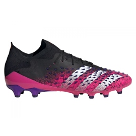 Scarpe da calcio Adidas Predator Freak.1 Low Ag M FZ3751 nero, nero, rosa nero