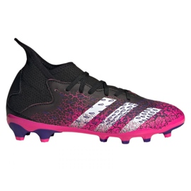 Scarpe da calcio Adidas Predator Freak.3 Mg Jr FW7532 nero, nero, rosa nero