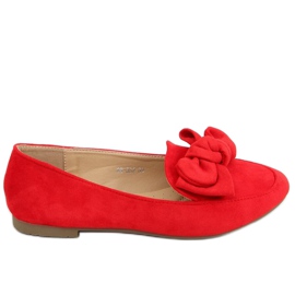 Mocassini con fiocco rosso 88-382 Red