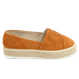 Espadrillas chanelki cammello T379P Camel marrone multicolore