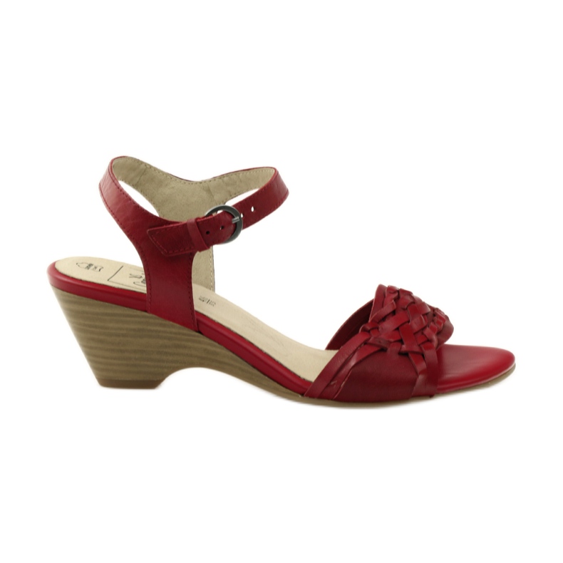 Sandali rossi sulla zeppa Caprice 28303 rosso