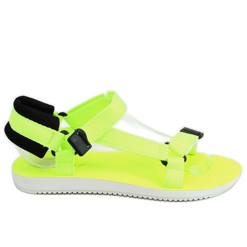 Sandali sportivi con velcro giallo N-67 Giallo fluorescente