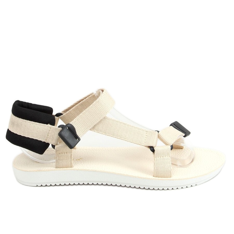 Sandali sportivi con velcro N-67 Beige